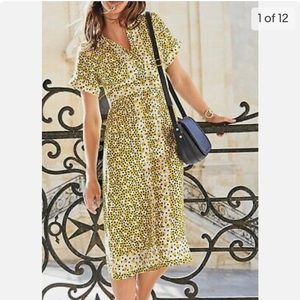 NWT Boden Esmeralda Mimosa dress with dots, size 8.